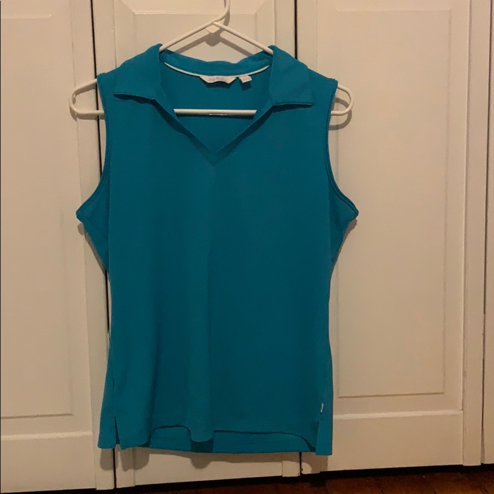 Blue golf shirt